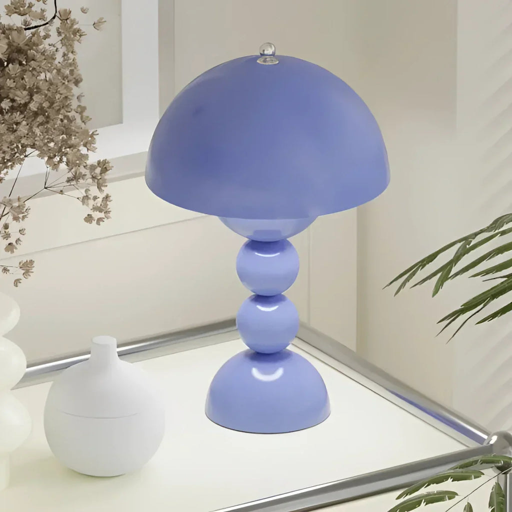 Luma Dome Table And Desk Lamp Mid Century Mushroom Style With Rechargeable Battery