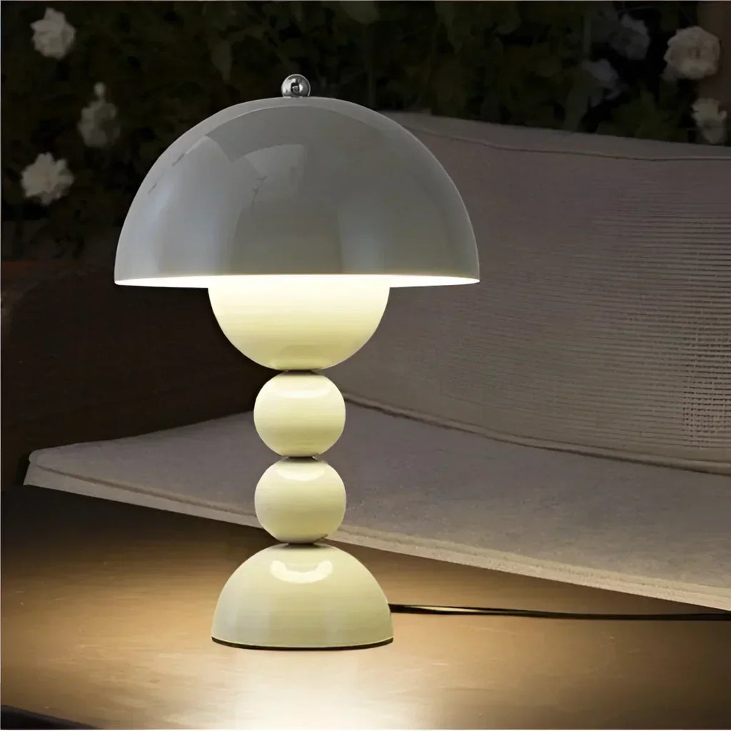 Luma Dome Table And Desk Lamp Mid Century Mushroom Style With Rechargeable Battery