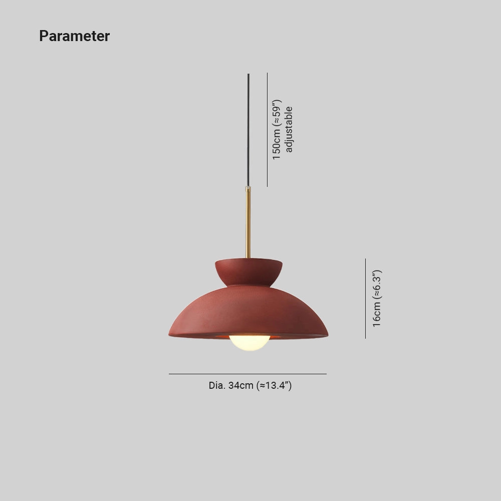 TerraFlare Pendant Light in Mid Century Modern Style