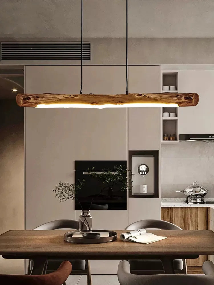 Tree trunk pendant lamp