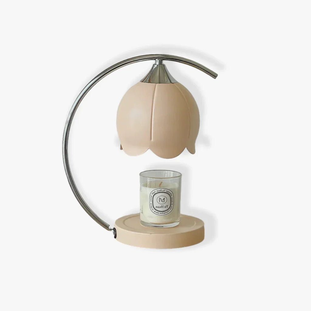 Tulipan stearinlysvarmer bordlampe