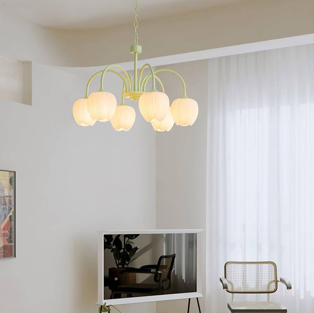 Tulip Matcha Chandelier - 5-8 Lights 12