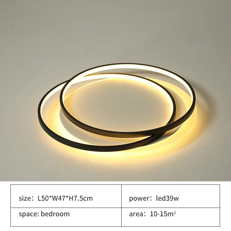 Elara Ring Light Modern Ceiling Lamp With Acrylic Shade