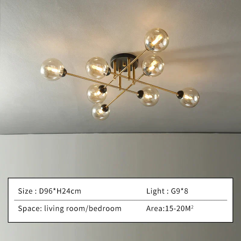 Luminara Glass Globe Chandelier For Modern And Traditional Decor