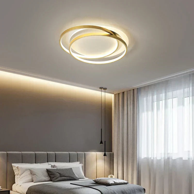 Elara Ring Light Modern Ceiling Lamp With Acrylic Shade