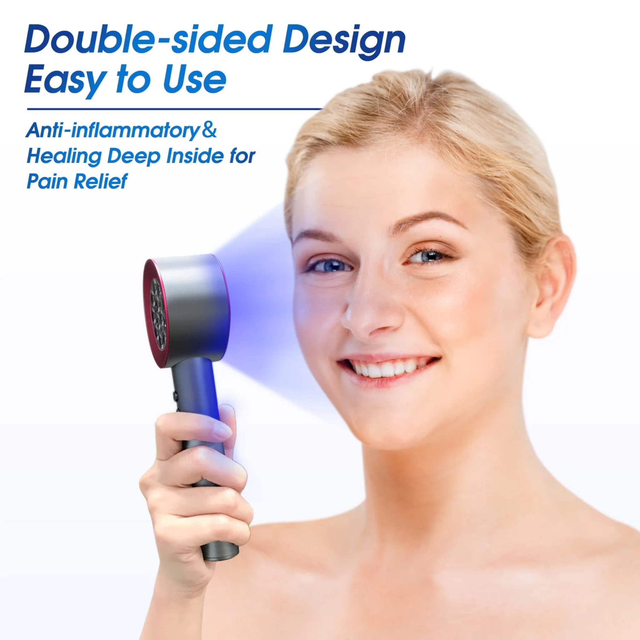 Red and Blue Light Therapy Handheld Device Best At Home Low-level laser therapy