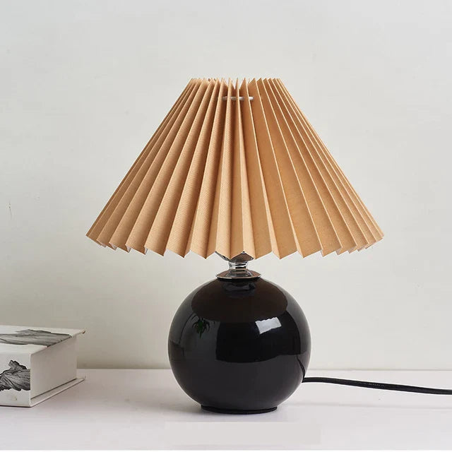 Aurelia Pleated Vintage Table Lamp With Classic Charm