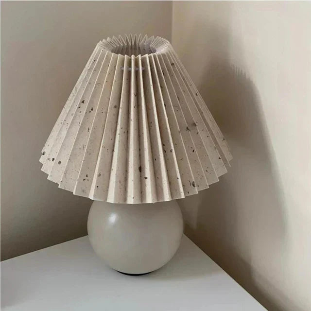 Aurelia Pleated Vintage Table Lamp With Classic Charm