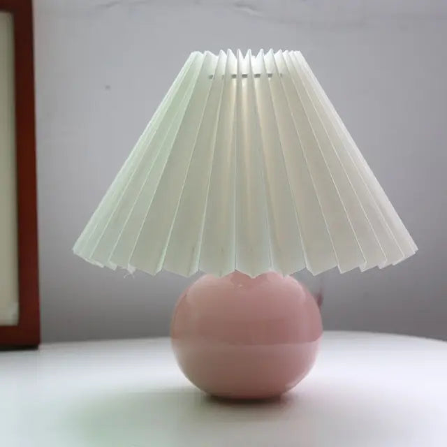 Aurelia Pleated Vintage Table Lamp With Classic Charm
