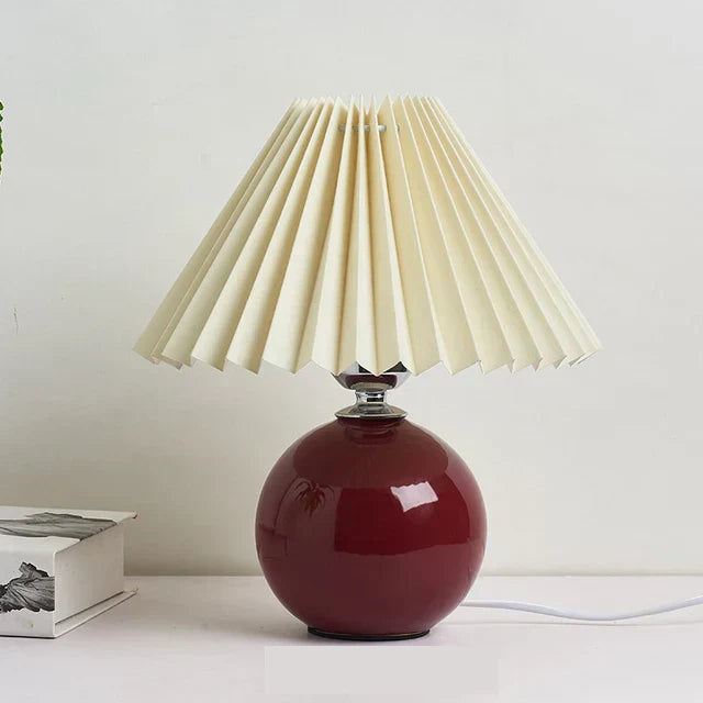 Aurelia Pleated Vintage Table Lamp With Classic Charm