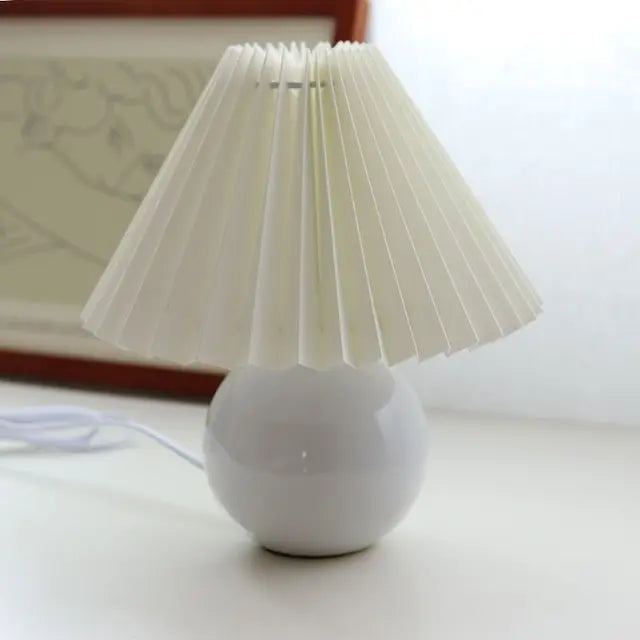 Aurelia Pleated Vintage Table Lamp With Classic Charm