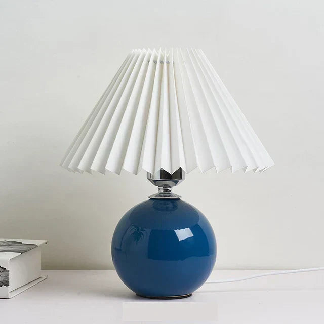 Aurelia Pleated Vintage Table Lamp With Classic Charm