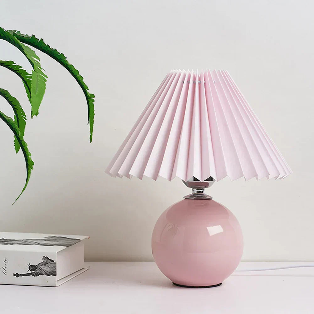 Aurelia Pleated Vintage Table Lamp With Classic Charm