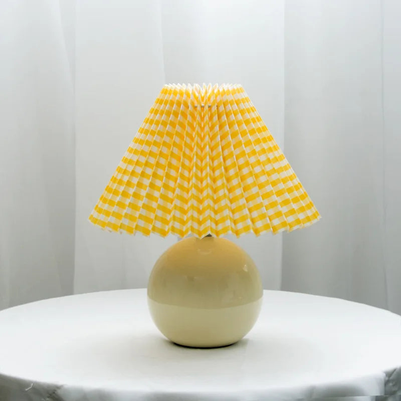 Aurelia Pleated Vintage Table Lamp With Classic Charm