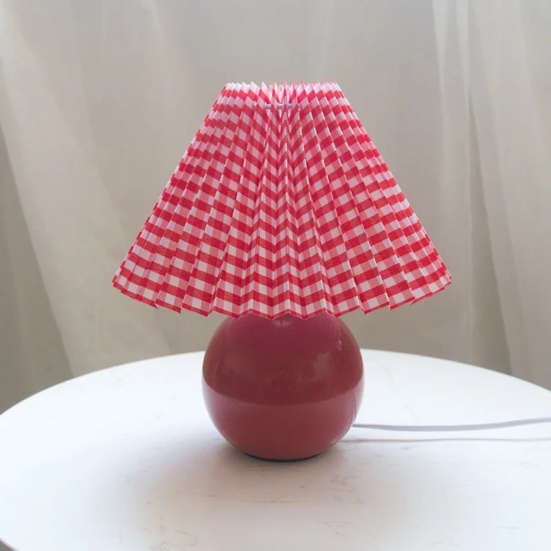 Aurelia Pleated Vintage Table Lamp With Classic Charm