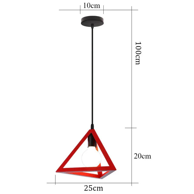 ArdenOak Rustic Vintage Iron Ceiling Pendant Light Home