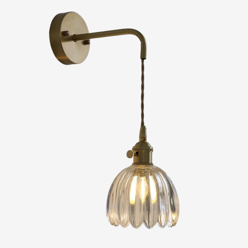 Vintage wall lamp glass