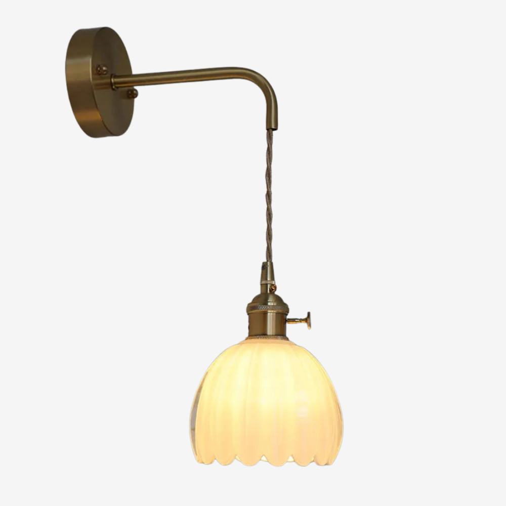 Vintage wall lamp glass