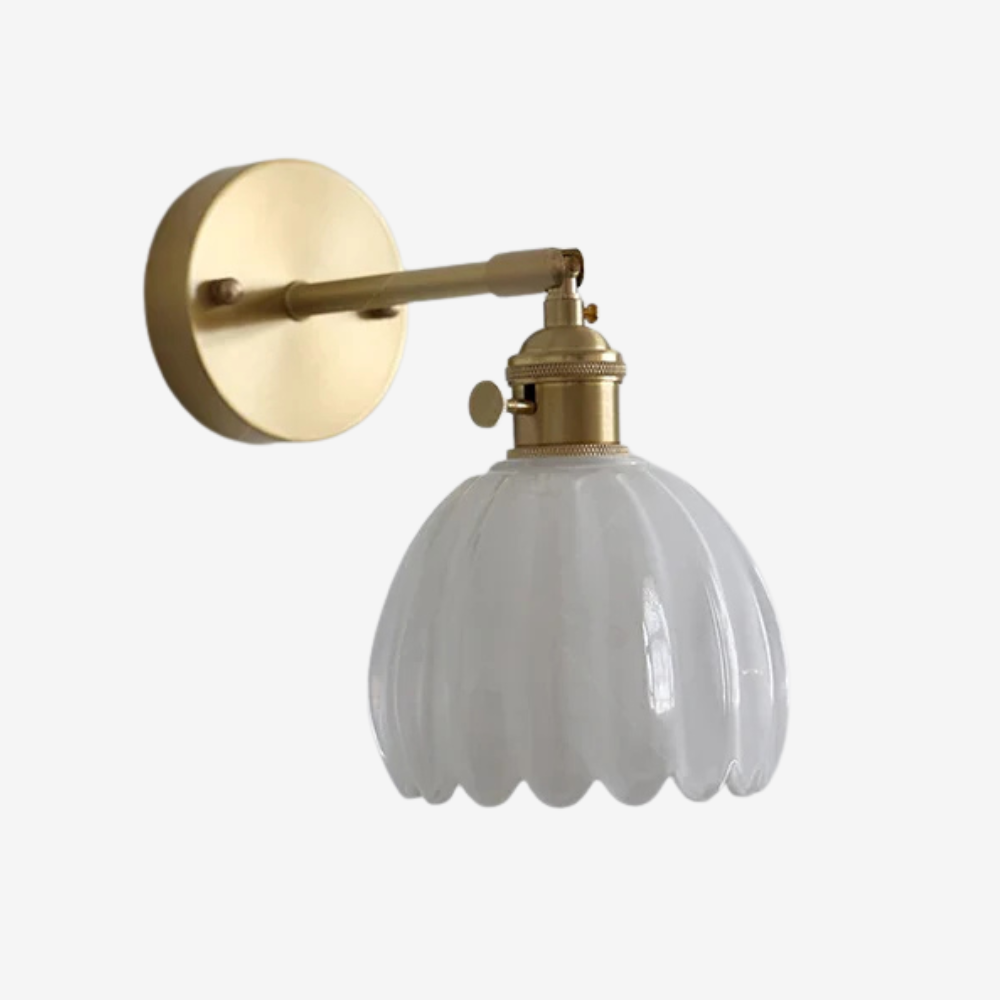 Vintage wall lamp glass