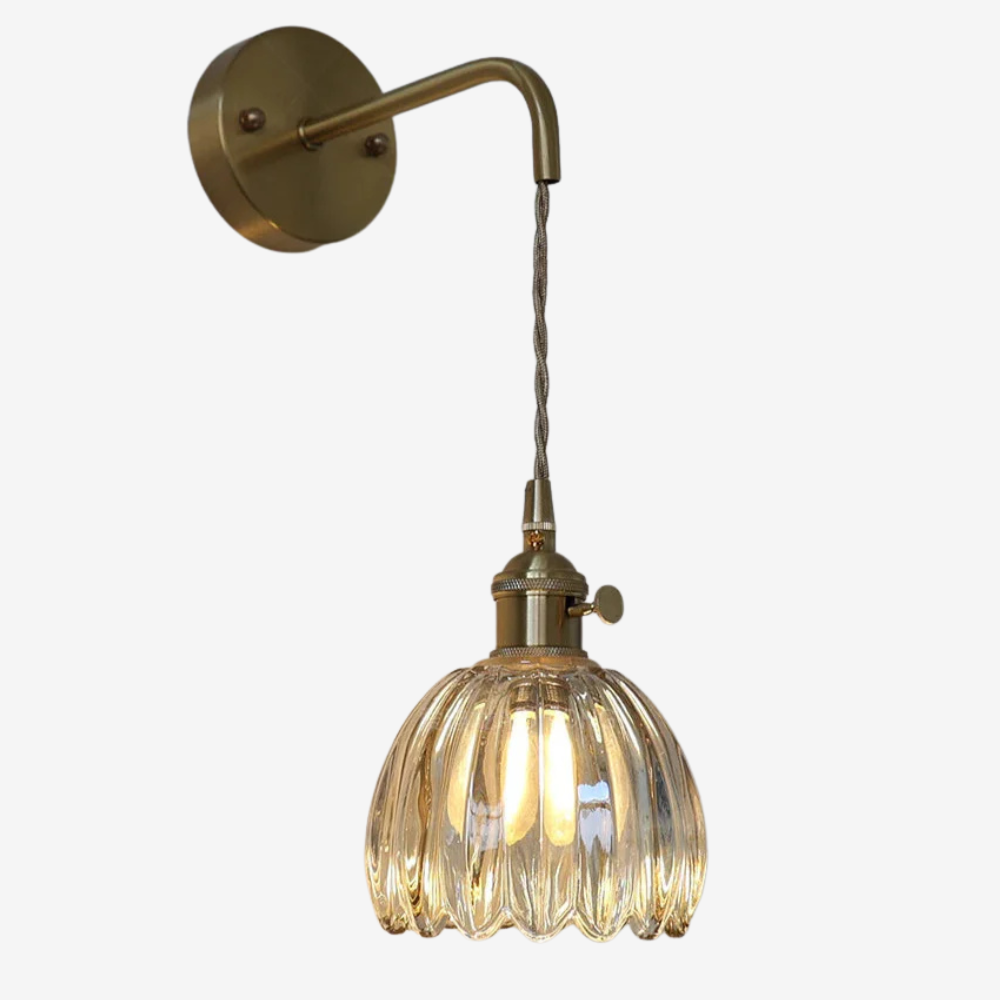 Vintage wall lamp glass