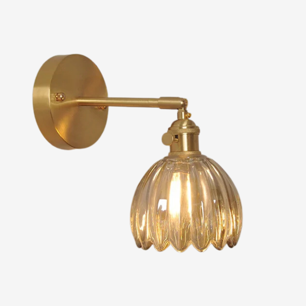 Vintage wall lamp glass