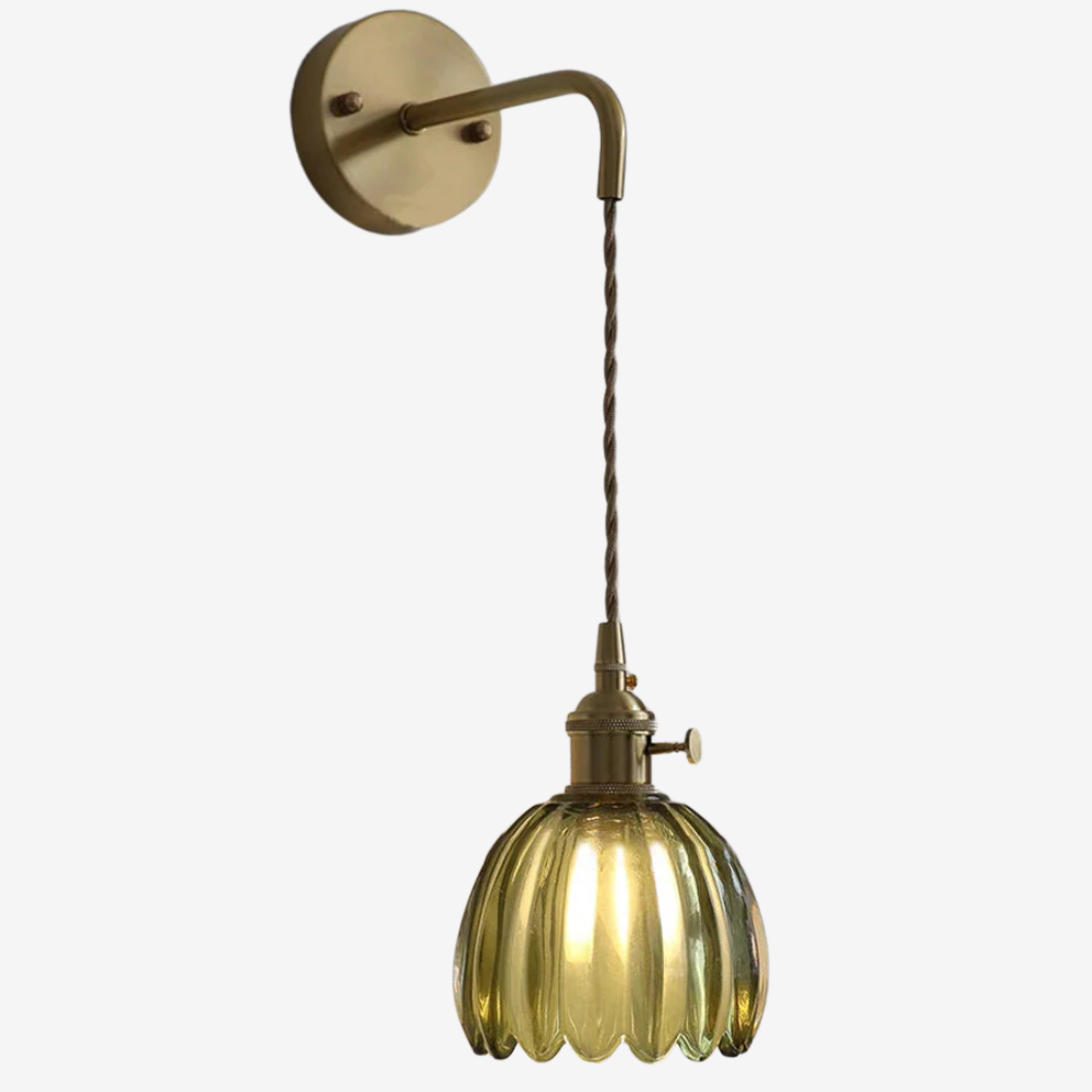 Vintage wall lamp glass