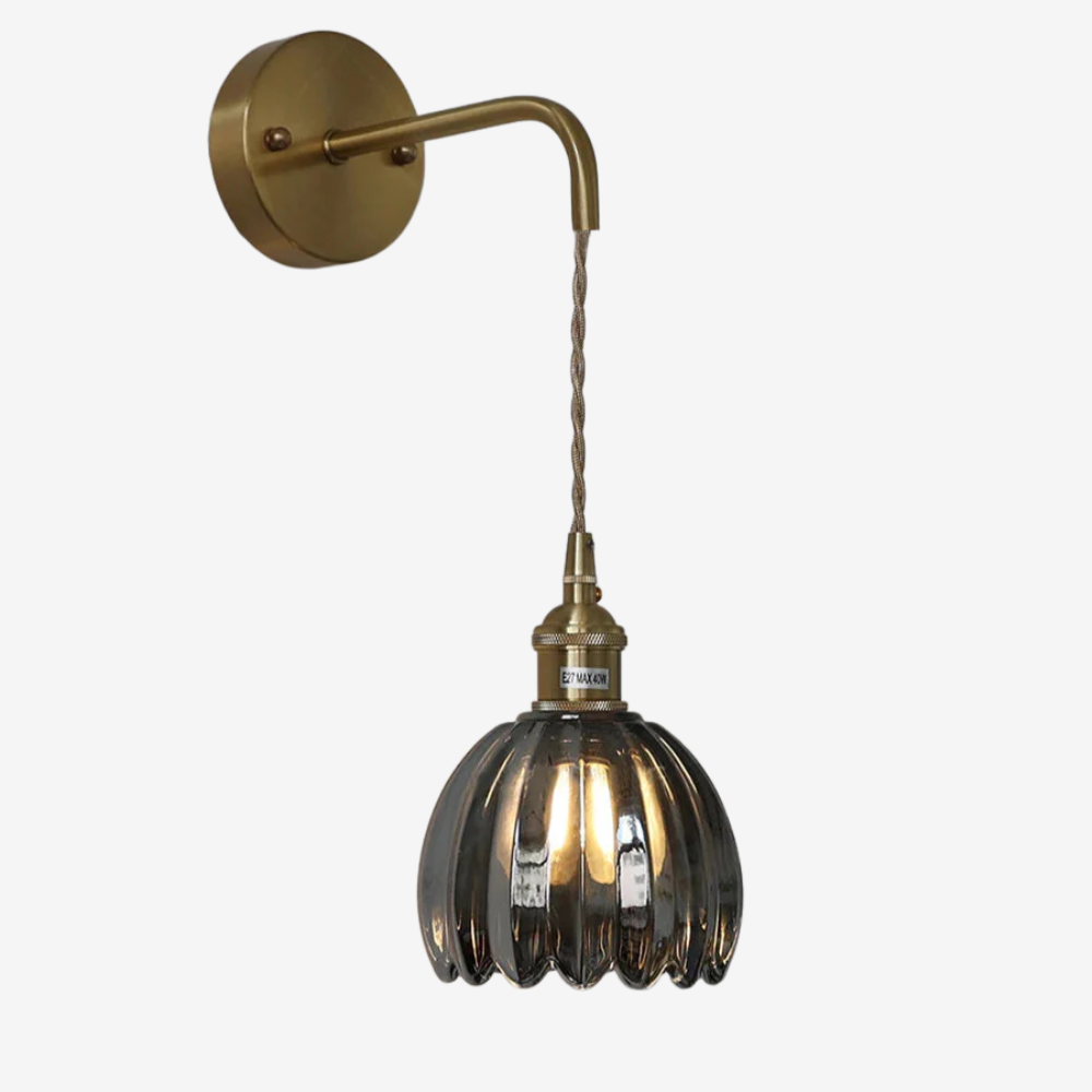 Vintage wall lamp glass