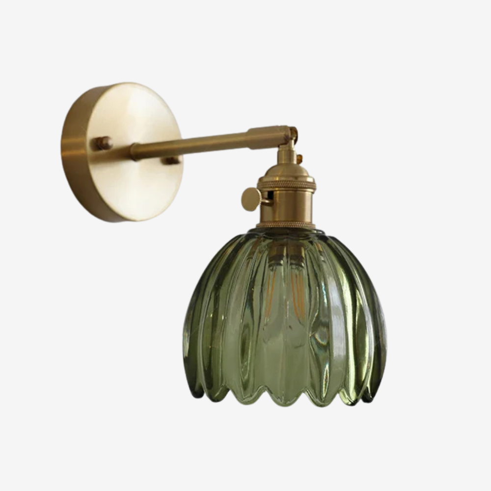 Vintage wall lamp glass