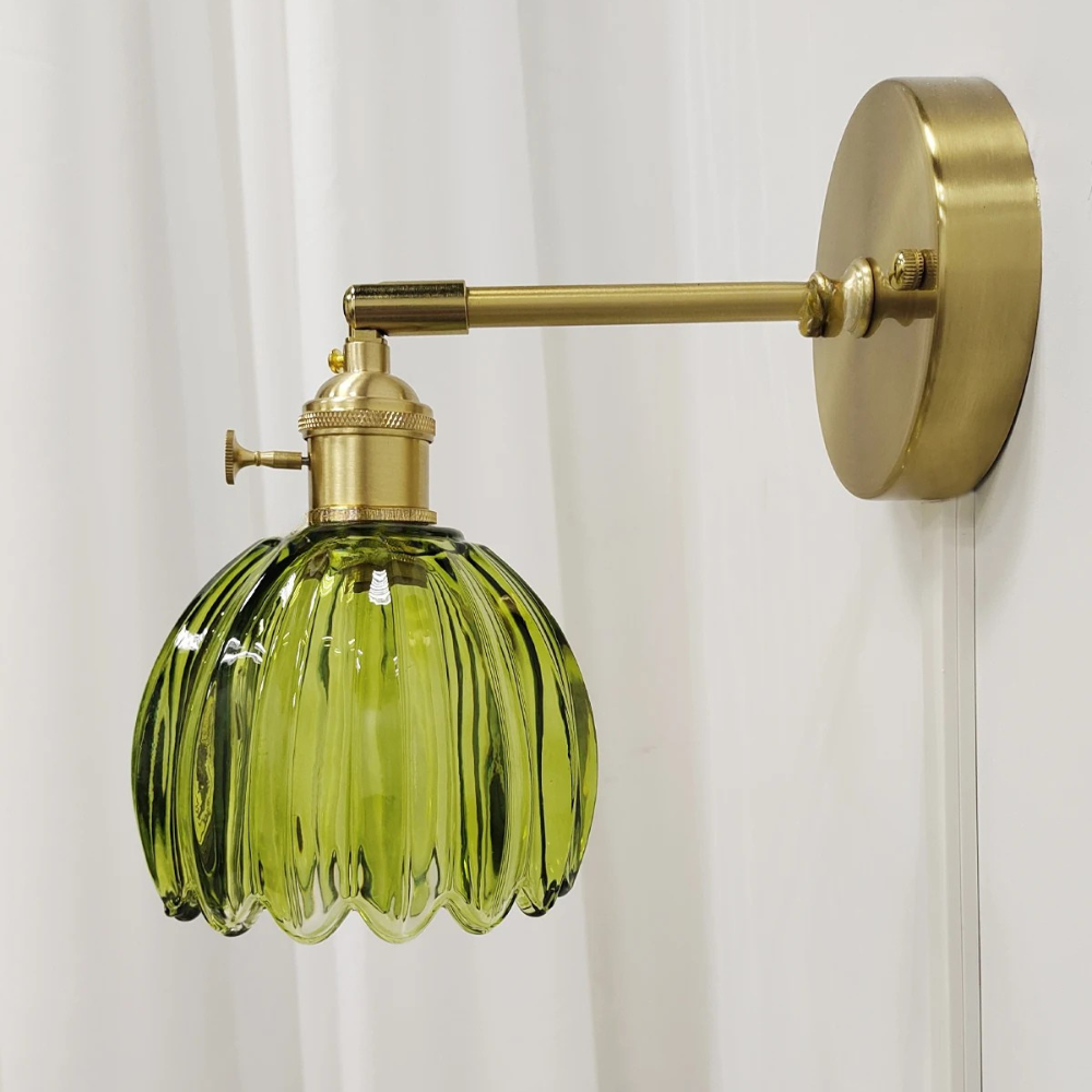 Vintage wall lamp glass