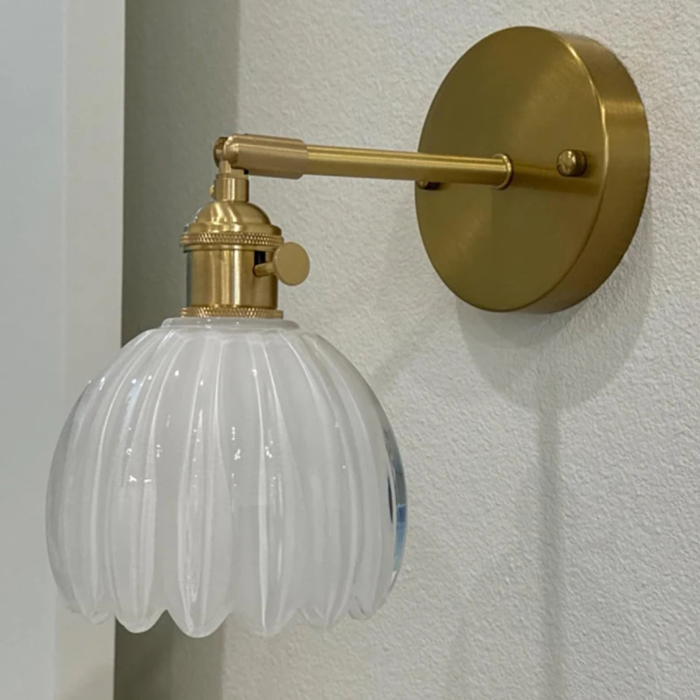 Vintage wall lamp glass
