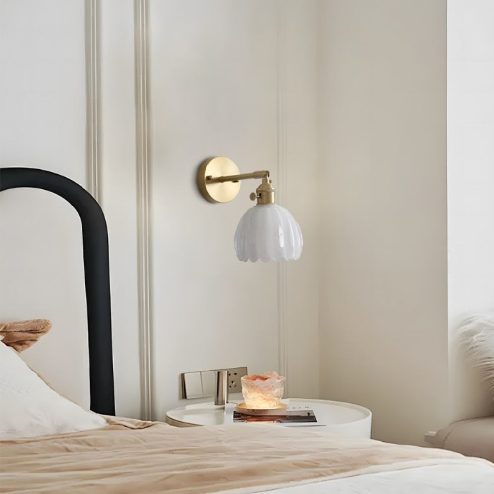 Vintage wall lamp glass