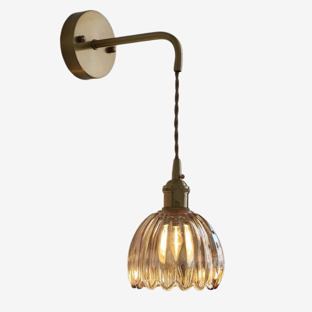 Vintage wall lamp glass