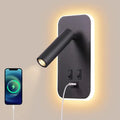 Vegglampe med USB-port