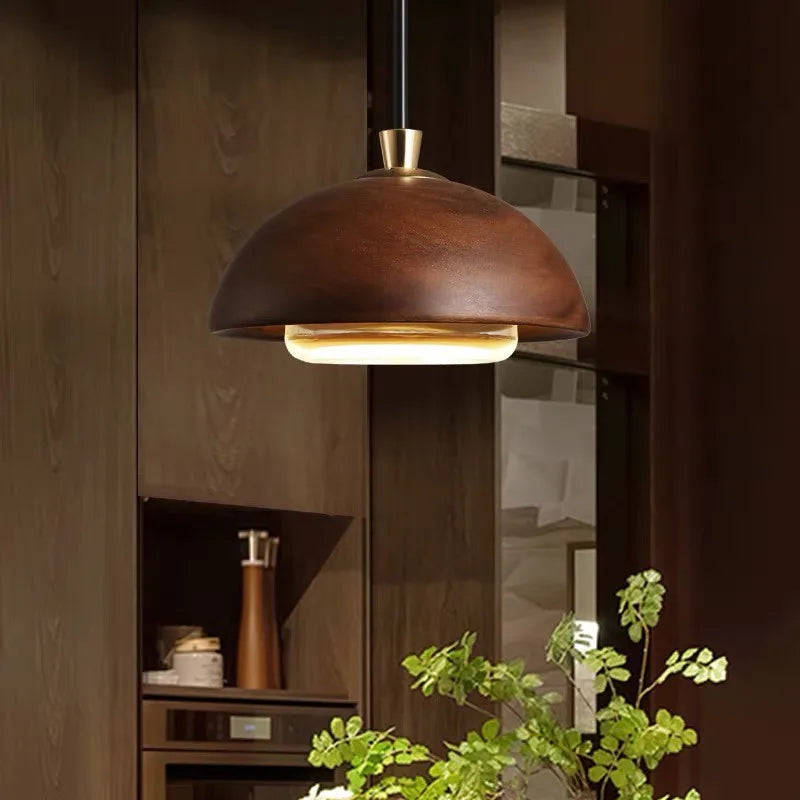 Walnut pendant lamp
