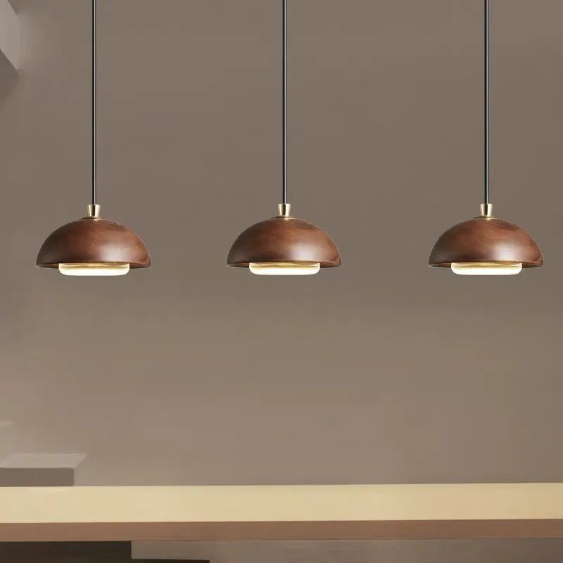 Walnut pendant lamp