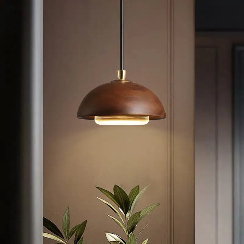 Walnut pendant lamp