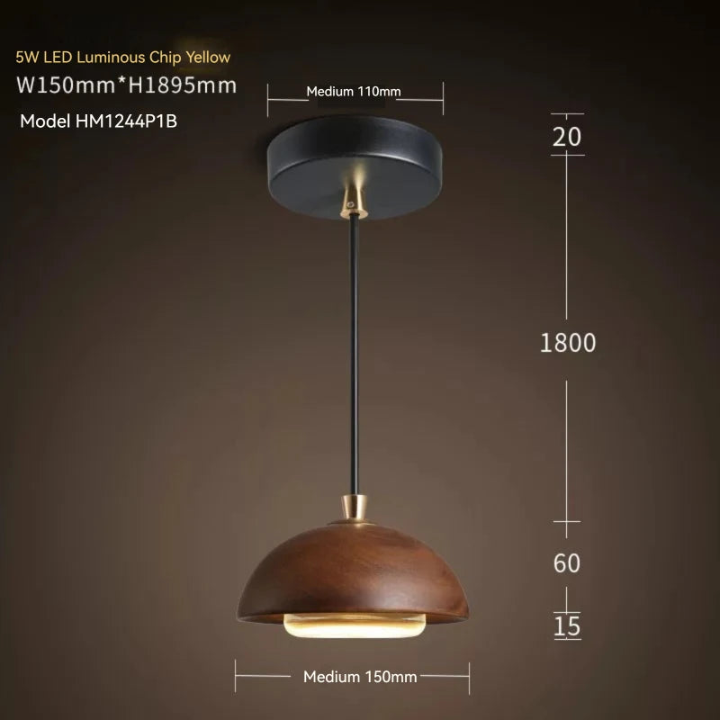 Walnut pendant lamp