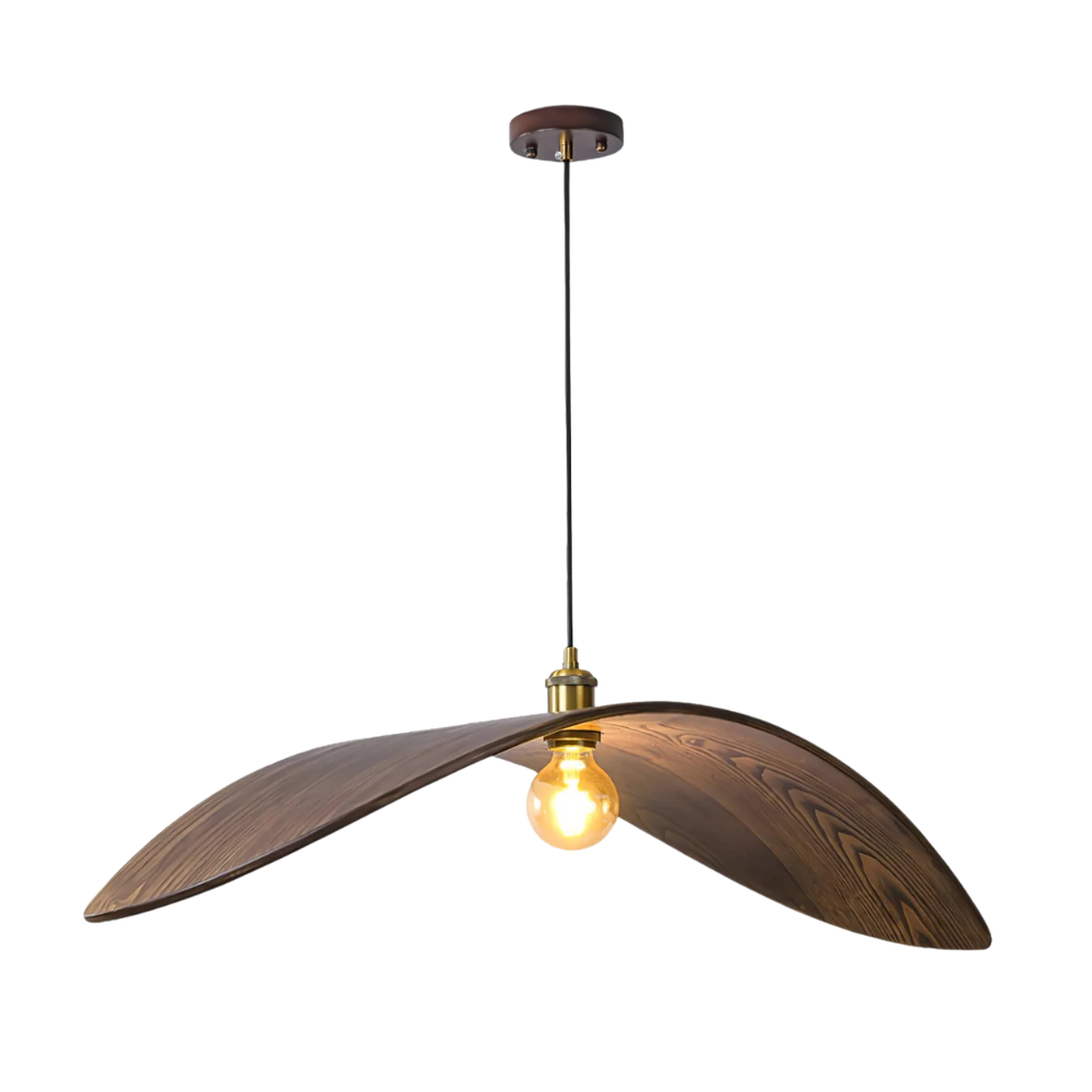 Walnut wood pendant lamp