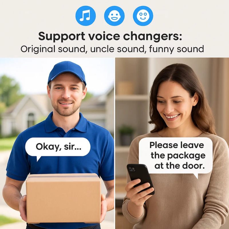 Bezdrátový chytrý videovrátný | Bez nutnosti předplatného | Vysoké rozlišení kamery u zvonku