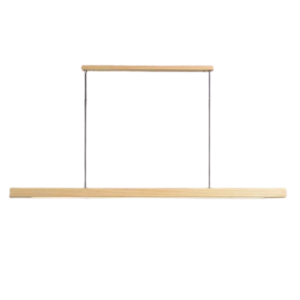 Wooden beam pendant lamp