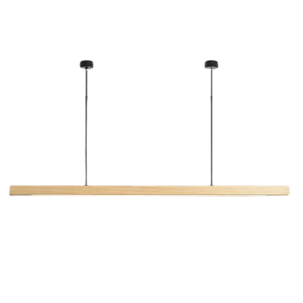 Wooden beam pendant lamp