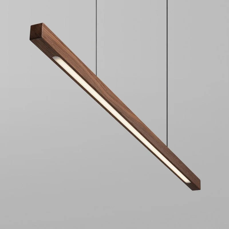Wooden beam pendant lamp