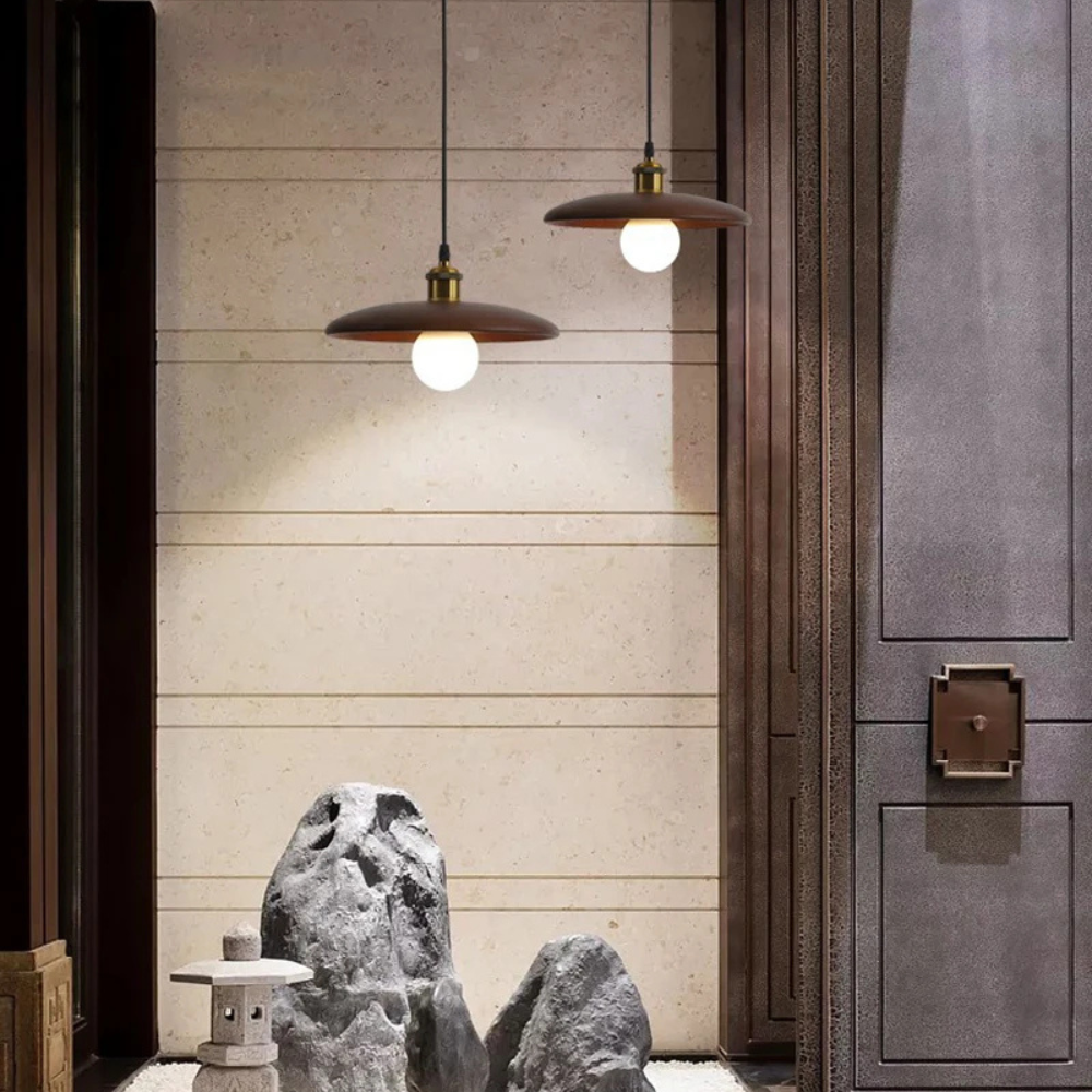 Lámpara colgante de madera diseño