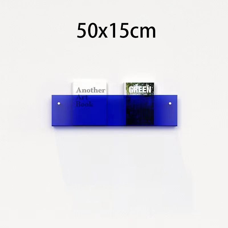 Akrylový nástěnný „plovoucí“ držák na časopisy