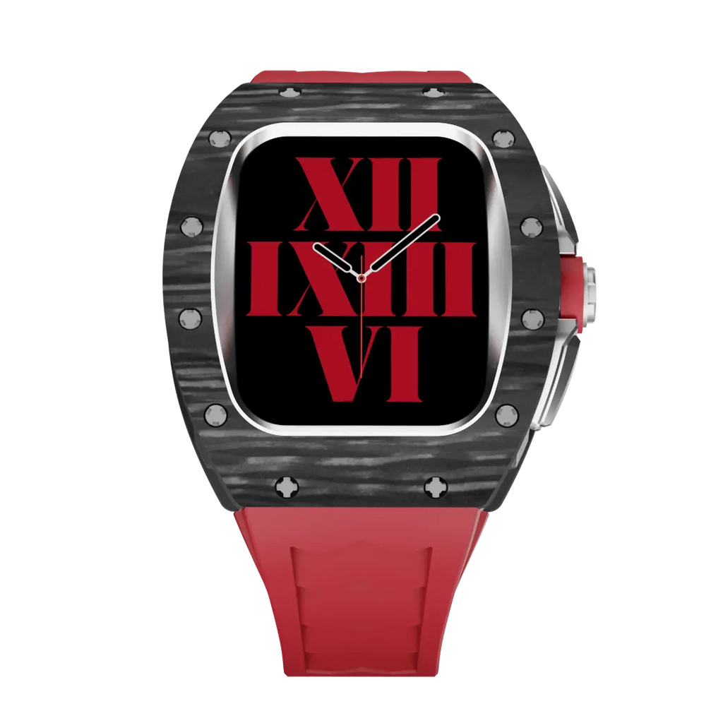 Carbon Fiber Case & Silicone Band for Apple Watch