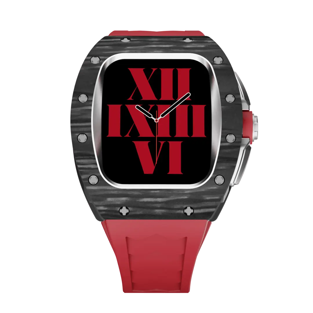 Carbon Fiber Case & Silicone Band for Apple Watch