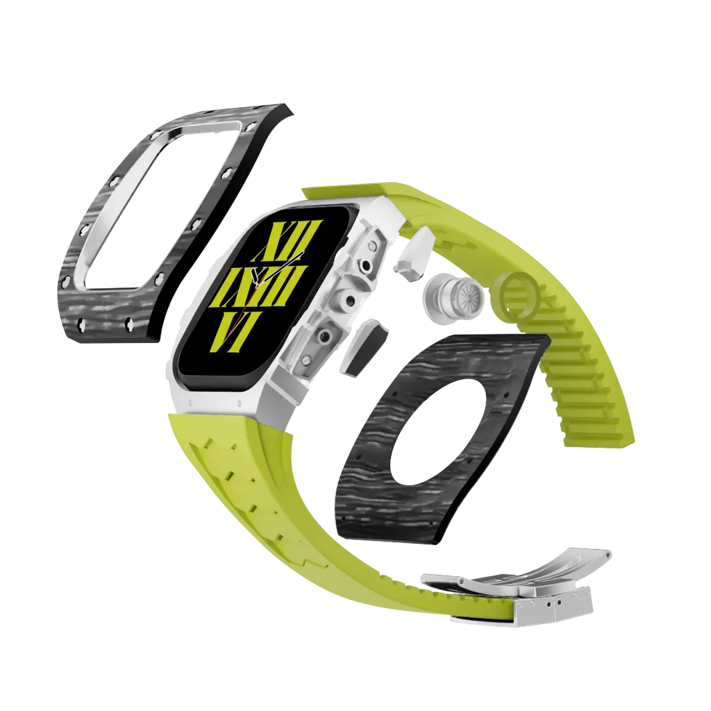 Carbon Fiber Case & Silicone Band for Apple Watch