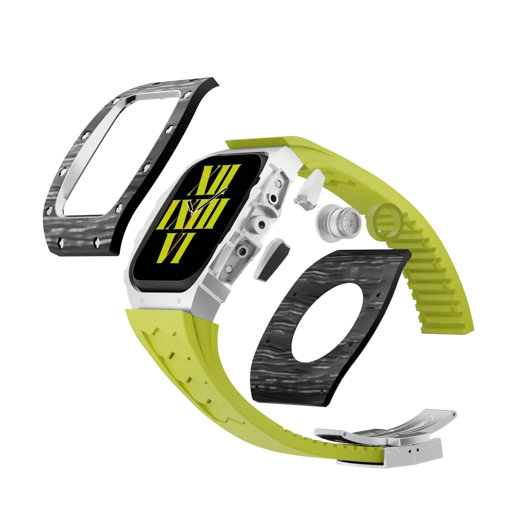 Carbon Fiber Case & Silicone Band for Apple Watch