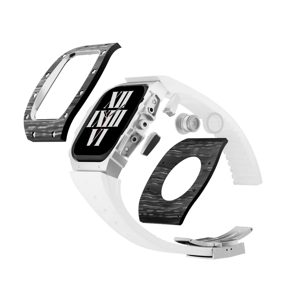 Carbon Fiber Case & Silicone Band for Apple Watch