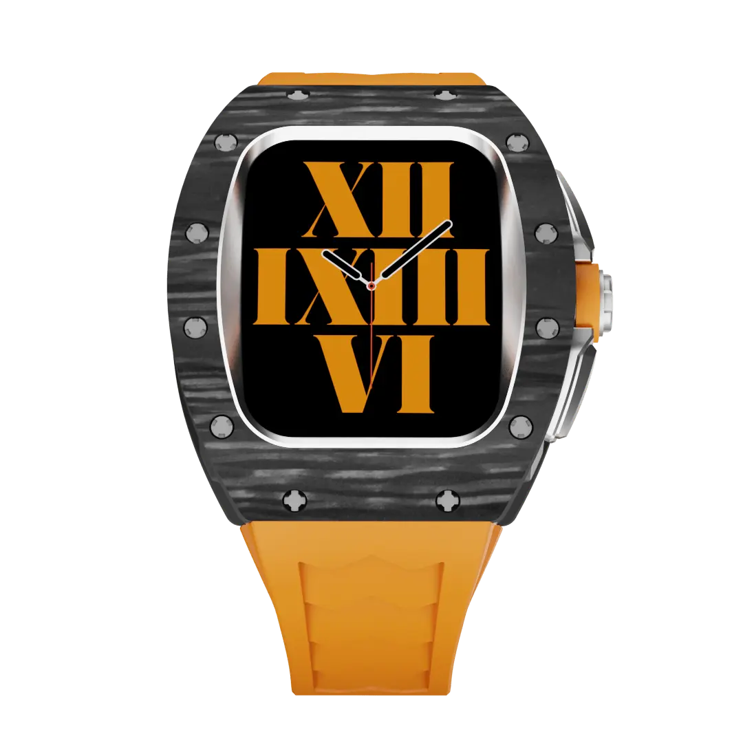 Carbon Fiber Case & Silicone Band for Apple Watch